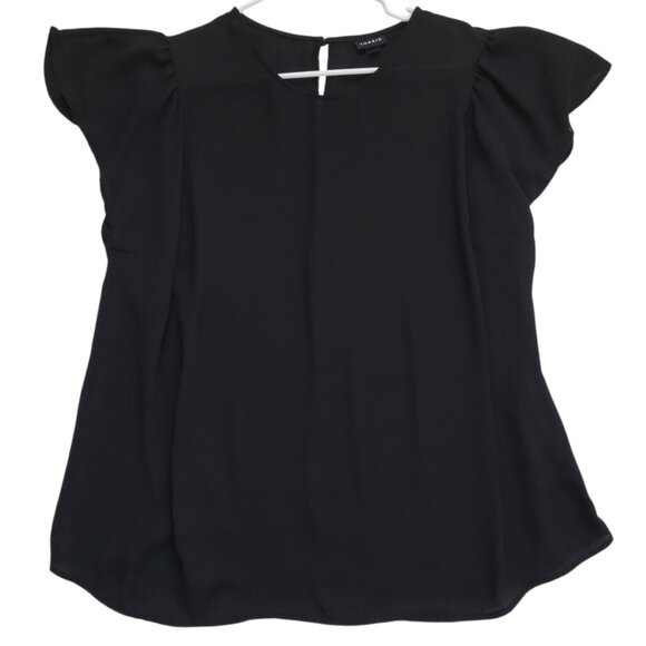 torrid Tops - Torrid Women's Black Flutter Short Sleeve Blouse Size 1